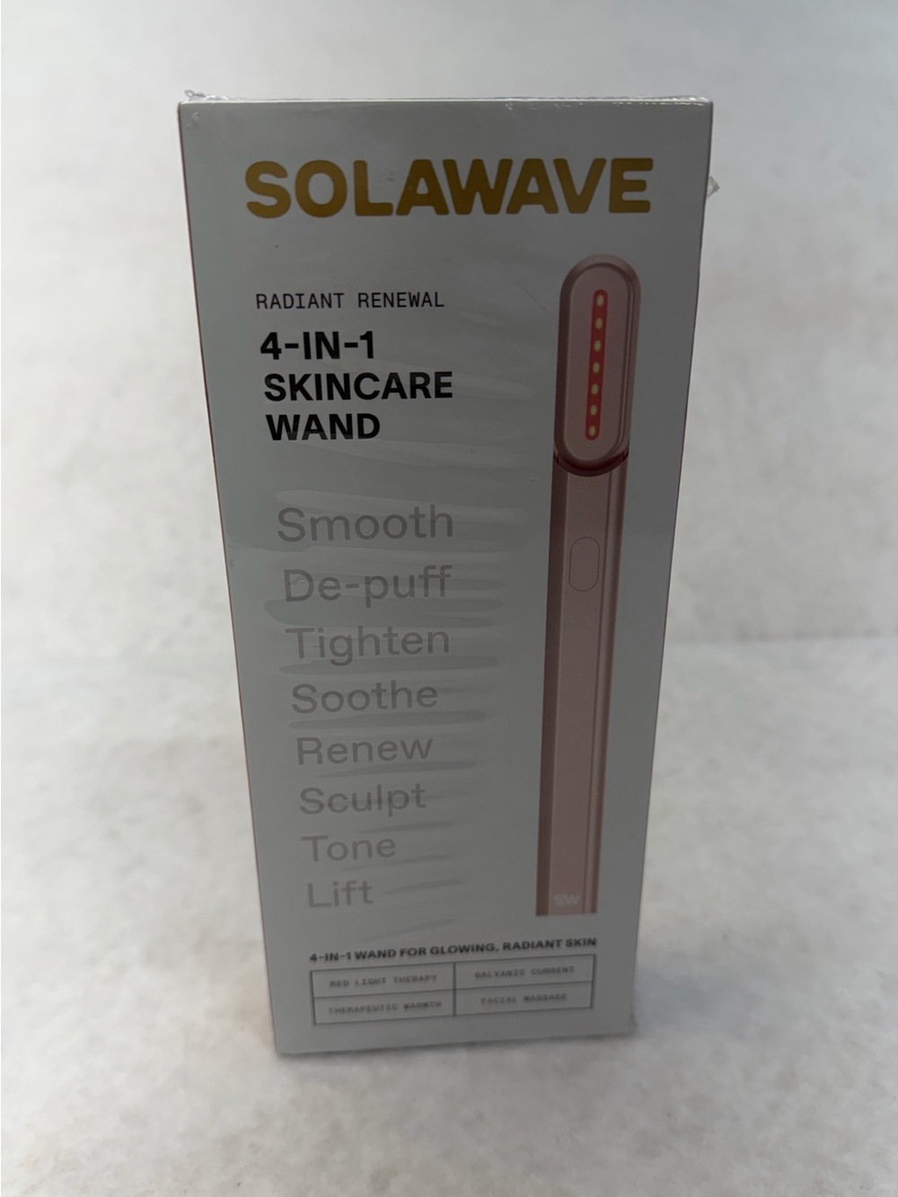 Solawave 4-in-1 Radiant Renewal Skincare Wand - Rose Gold Edition